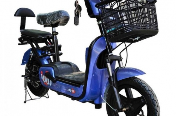 Електрически скутер с педали модел MD в син цвят