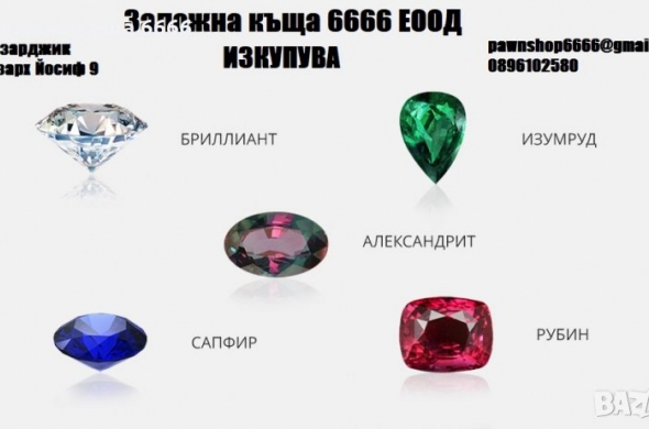 Кредити срещу залог на скъпоценни камъни от ЗК6666